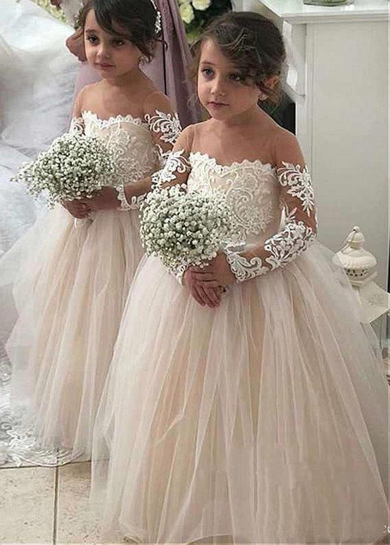 Long lace outlet flower girl dresses