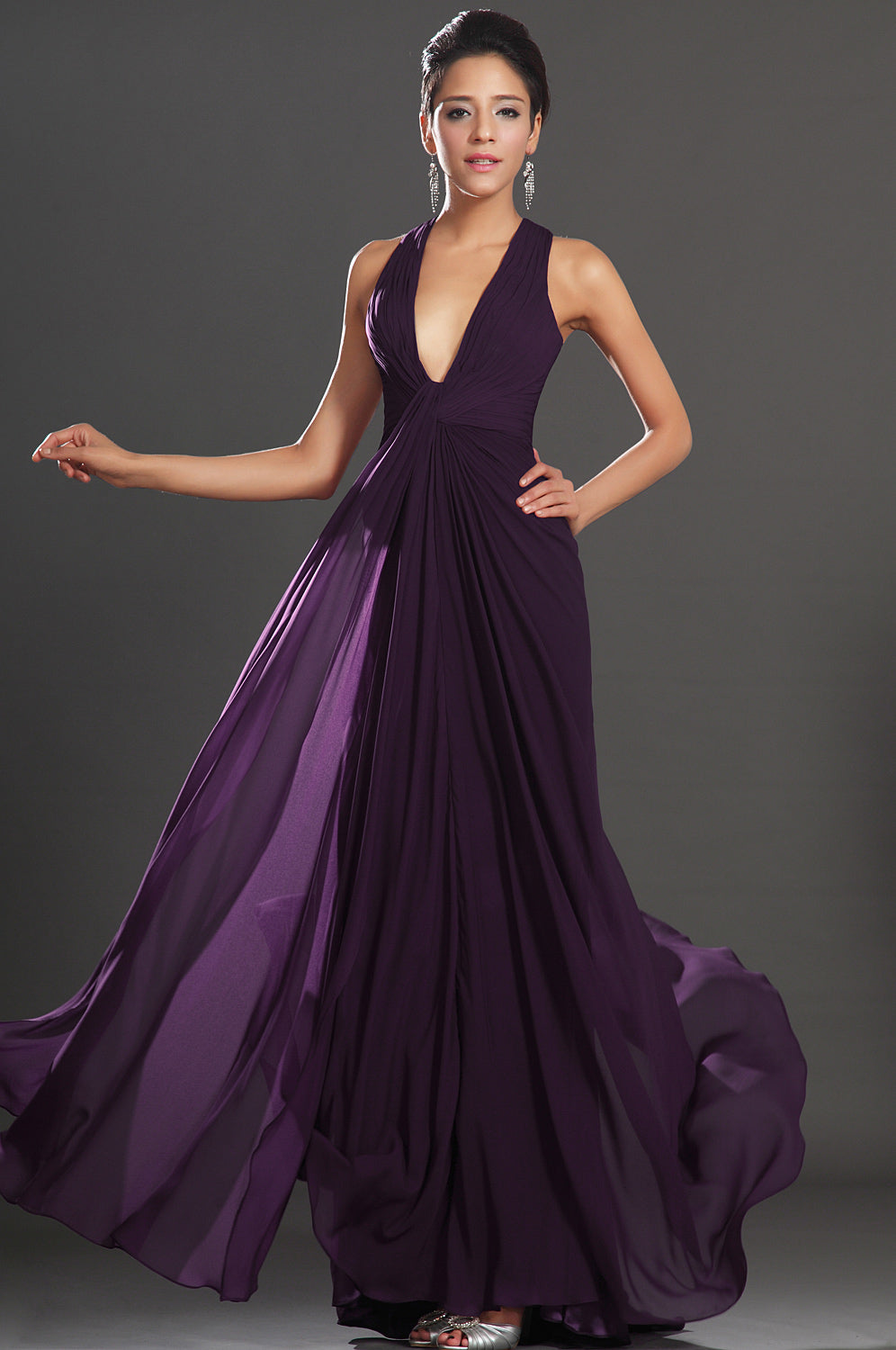 Long flowy outlet purple dress