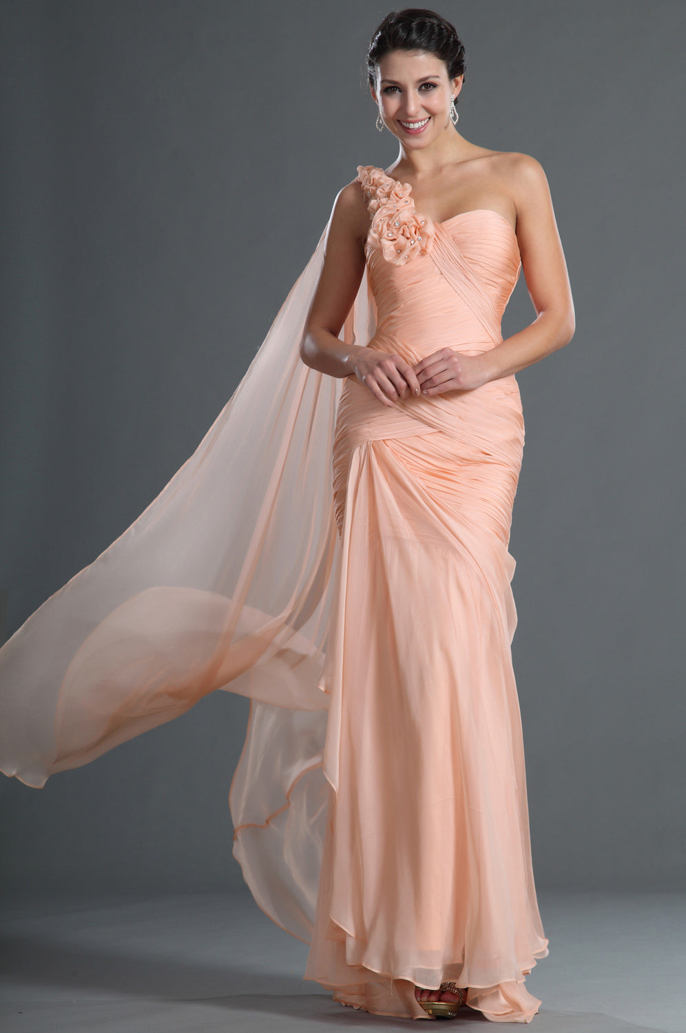 Pearl pink hotsell chiffon dress