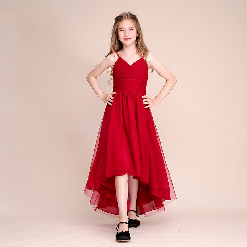 Burgundy junior bridesmaid top dresses