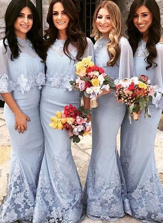 Dubai Arabic Long Sleeve Muslim Mermaid Bridesmaid Dresses, 51% OFF