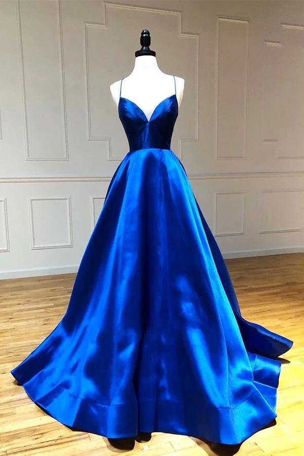 Royal blue party clearance gown