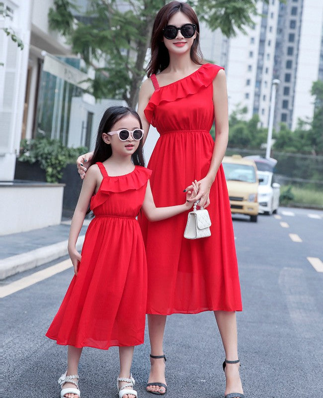 Mother daughter matching fashion maxi dresses uk