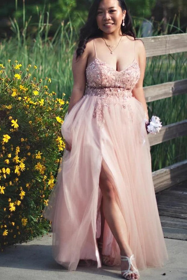 Plus size pink formal 2024 dresses