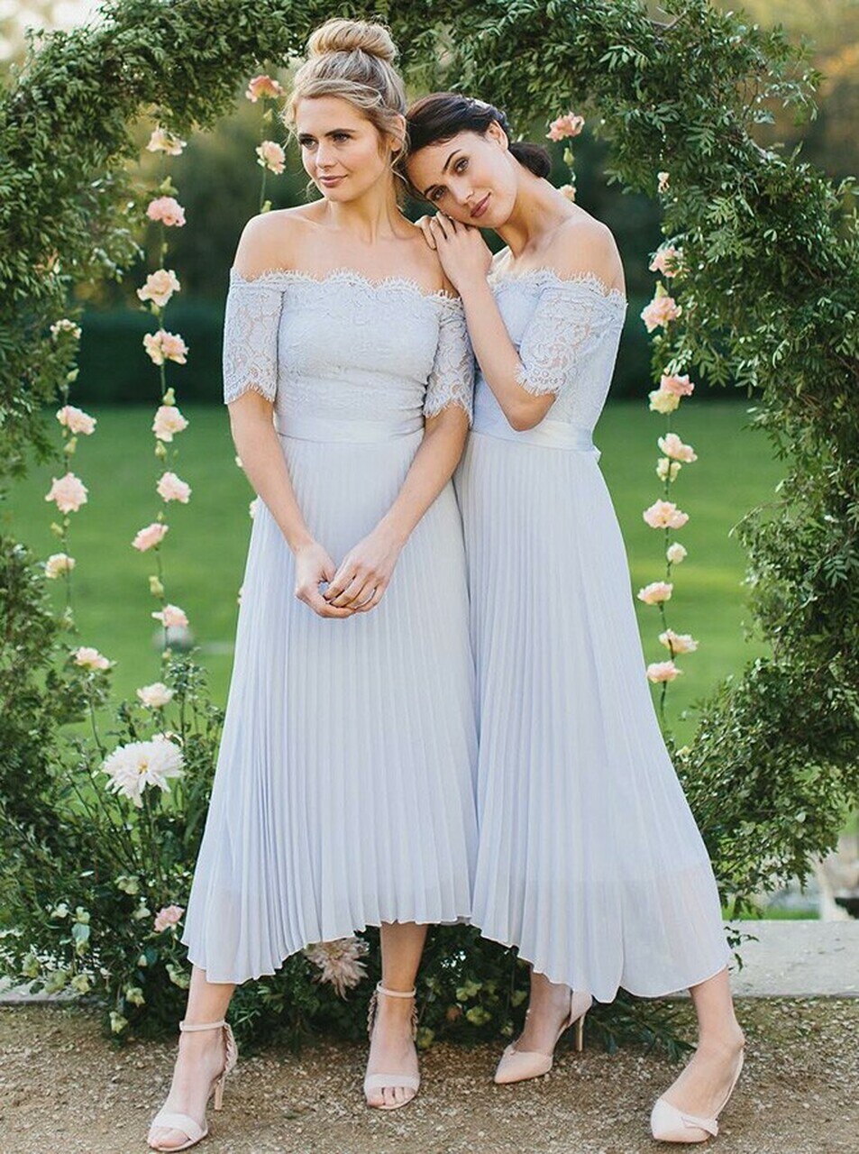 Light blue bridesmaid outlet dress