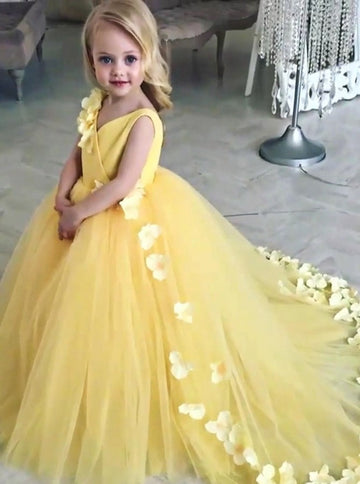 Yellow Toddler Prom Dress ACH125