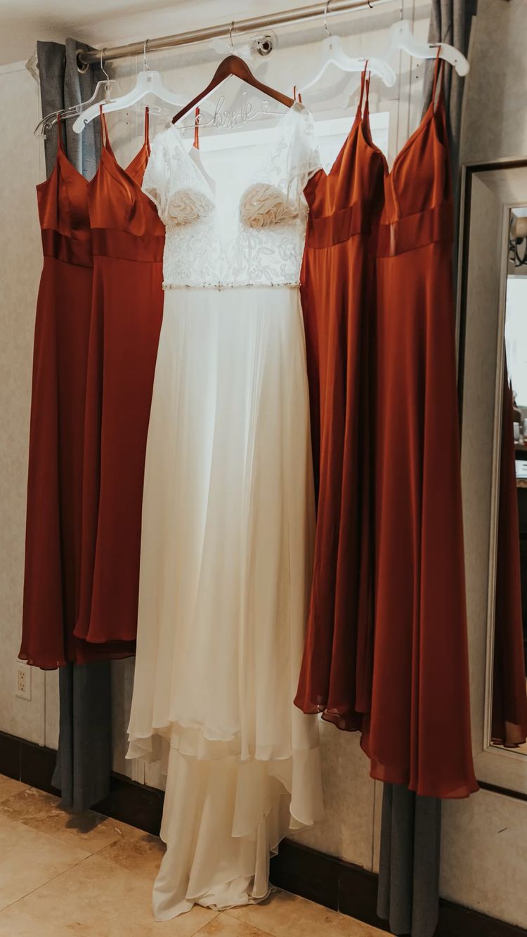 Copper hot sale chiffon dress