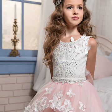 Princess Kids Flower Girl Dress Pinky BDCH0116