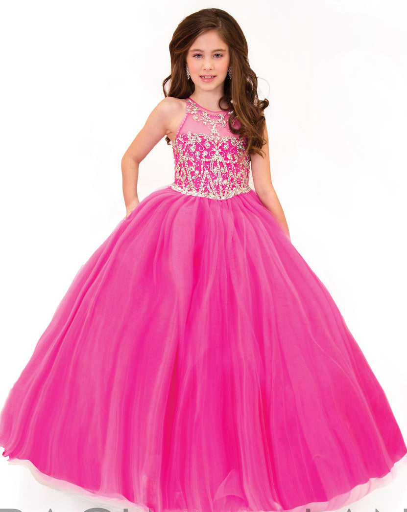 Ball Gown Magenta Kids Prom Dresses CHK007