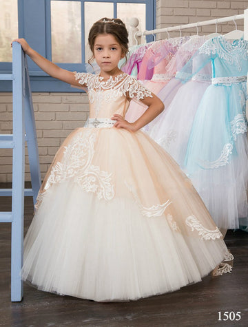 Lace Tulle Toddler Flower Girl Special Occasion Dress CHK134