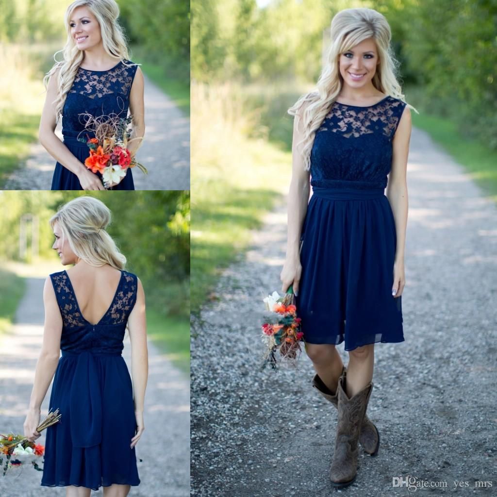 Navy blue bridesmaid on sale dresses with cowboy boots