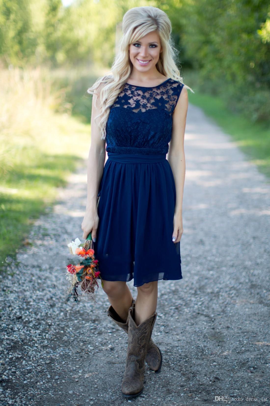 Lace country 2024 bridesmaid dresses