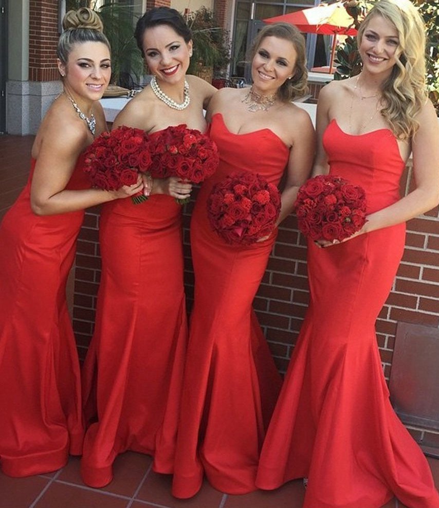 Short mermaid hot sale bridesmaid dresses