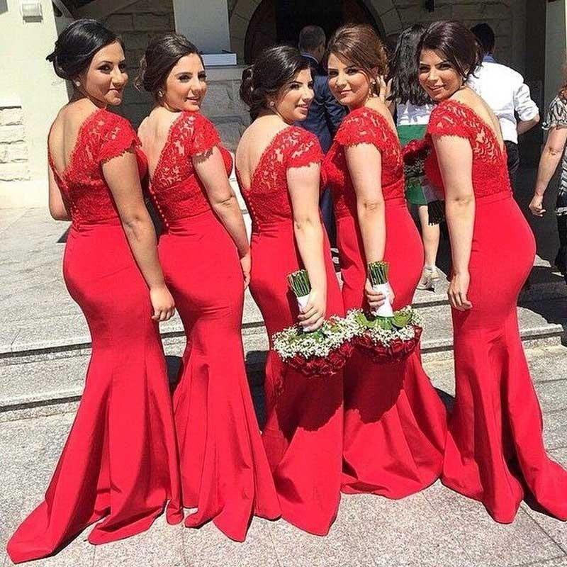 Ruby red bridesmaid outlet dresses uk