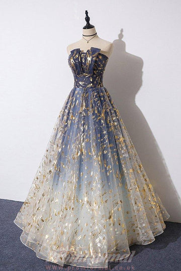 Illusion Floral Print Long Princess Prom Dress JTA2011