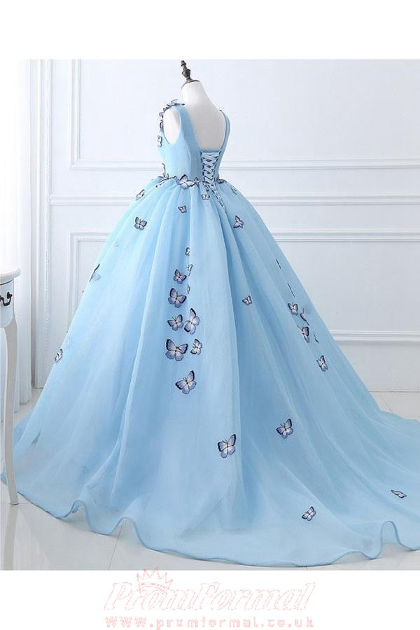 Sky blue gowns on sale online