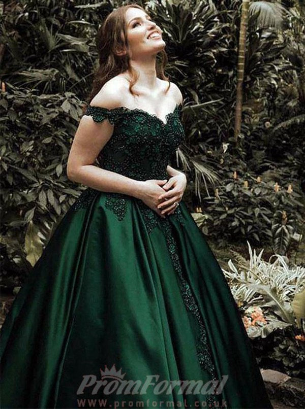 Dark green princess dress sale