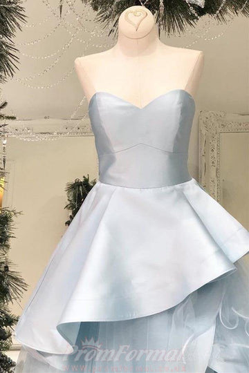 Light Blue Multi-Layer Ruffle Prom Dress JTA8081