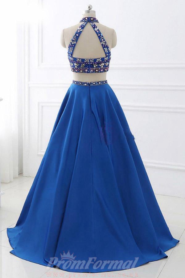 Royal blue 2025 2 piece dress