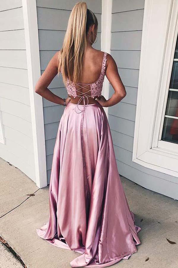 Light pink hot sale formal gown