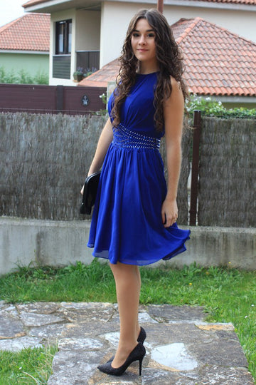 Royal Blue Teenager Short Prom Dress SHORT018