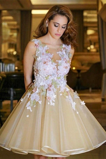 Lace Teen Short Prom Dress SHORT027