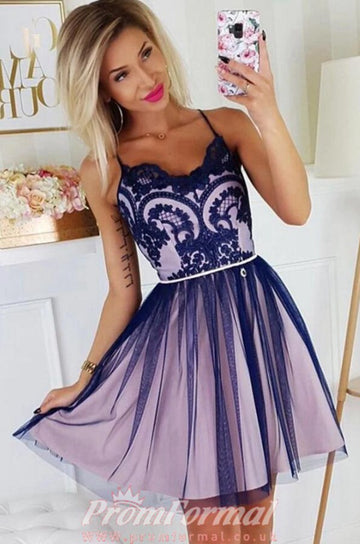 Straps Teen Short Prom Dress SHORT029