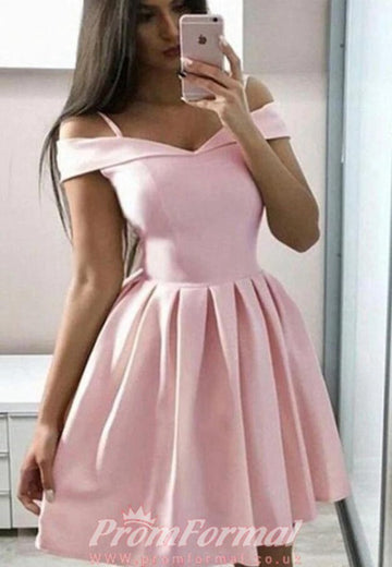 Pink Straps Junior Short Prom Dress SHORT040