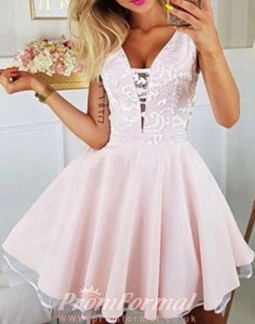 Pink Teenager Short Homecoming Dress SHORT041