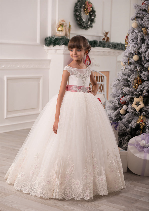 Tulle Princess Flower Girl Dress BDCHK136